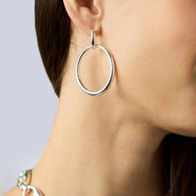 Load image into Gallery viewer, Silver Laguna Doorknocker Earrings

