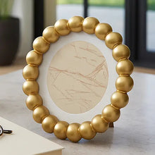 Load image into Gallery viewer, Gold Glass Elegant Matted Beaded, 6x6 in. Frame
