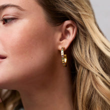 Load image into Gallery viewer, Champagne Radiance Rainbow Hoop Earring
