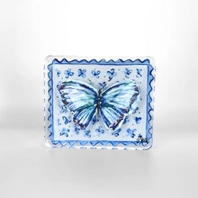 Load image into Gallery viewer, Blue Butterfly On Floral Block
