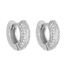 Load image into Gallery viewer, CZ Donut Hoop Earring
