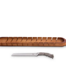 Load image into Gallery viewer, Banquette Board with Antler Bread Knife
