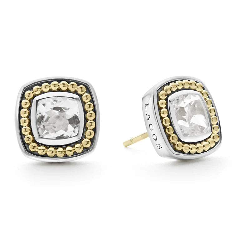White Topaz Stud Earrings