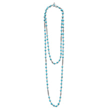 Load image into Gallery viewer, SS Turq Long Beaded Necklace
