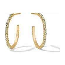 Load image into Gallery viewer, Peridot Green Windsor Hoop
