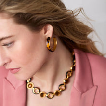 Load image into Gallery viewer, Tortoiseshell Carnaby Hoop Earrings
