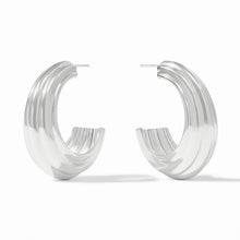 Load image into Gallery viewer, Portofino Silver Statement Hoop Earring
