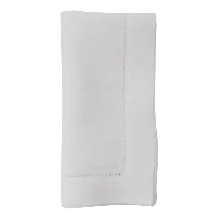 Classic White Linen Hemstitch Napkin 20