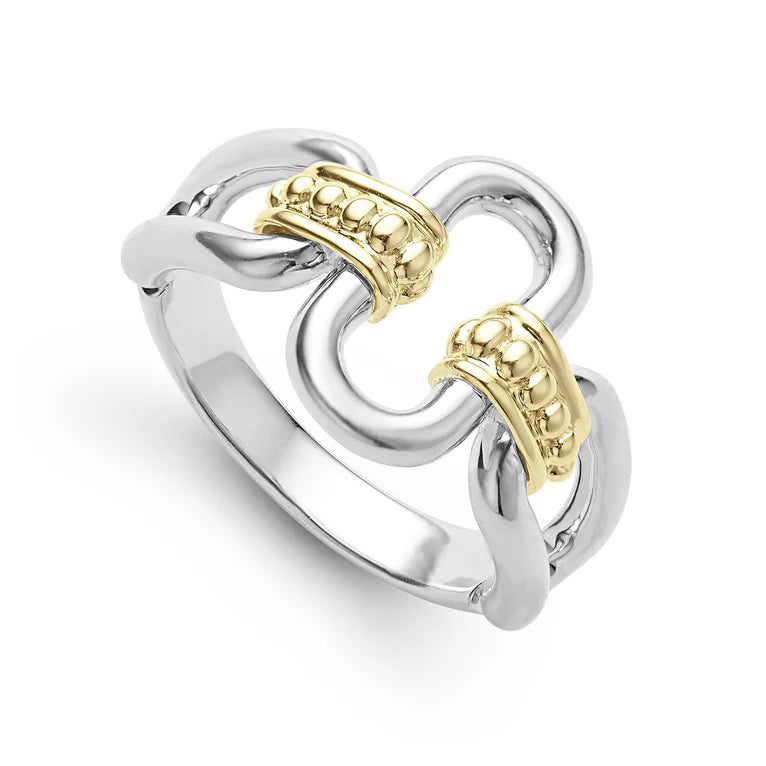 SS/18K 13mm Oval Link Ring