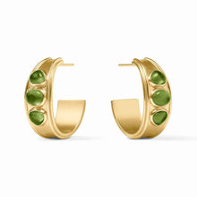 Load image into Gallery viewer, Dolce Palmetto Green Hoop Earring

