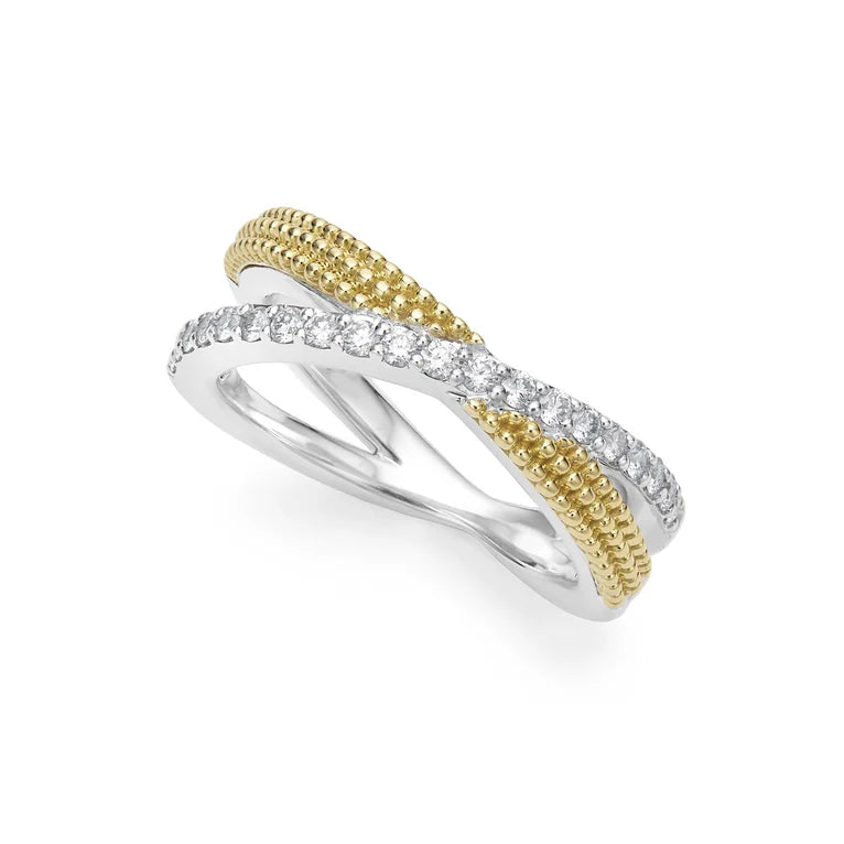Cav Lux Dia Thin X Band Ring