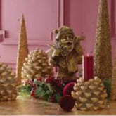 Load image into Gallery viewer, Medium Gold Wire Lace Cone Tree
