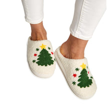 Load image into Gallery viewer, Tree Icon Plush Slippers
