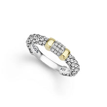Load image into Gallery viewer, LAGOS Two-Tone Small Diamond Station Ring

