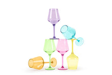 Load image into Gallery viewer, Bright Unbreakable Acrylic Stemmed Wine Glasses

