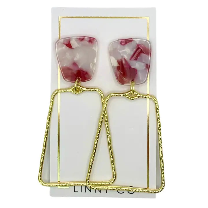 Kaelyn - Maroon Camo Earrings
