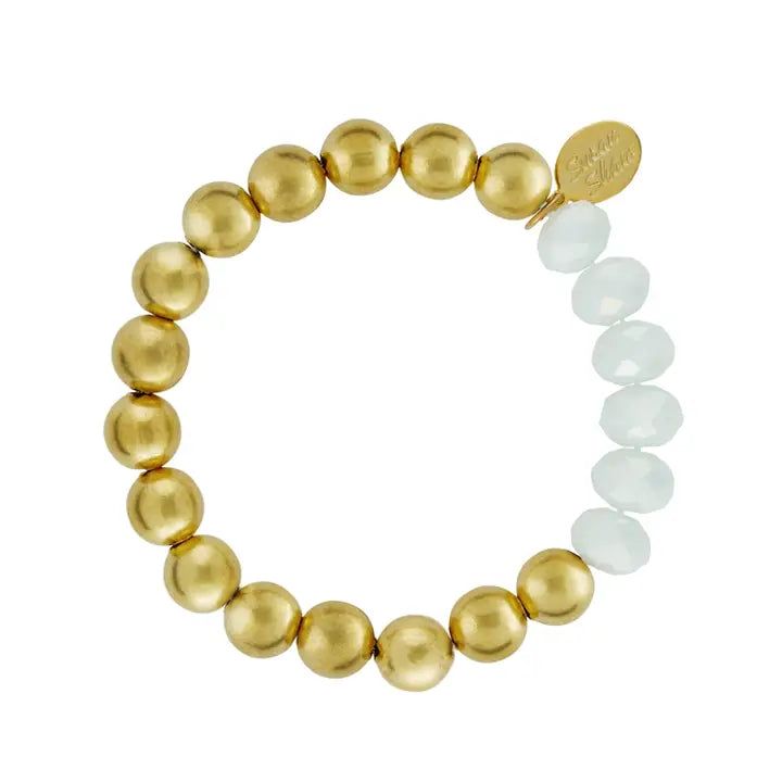 White Crystal Margaret Stretch Bracelet