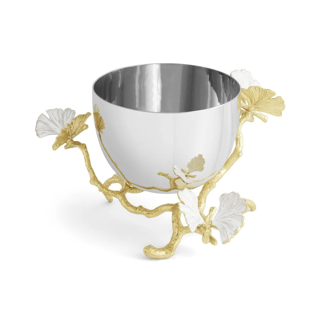 Butterfly Ginkgo Gold Nut Bowl