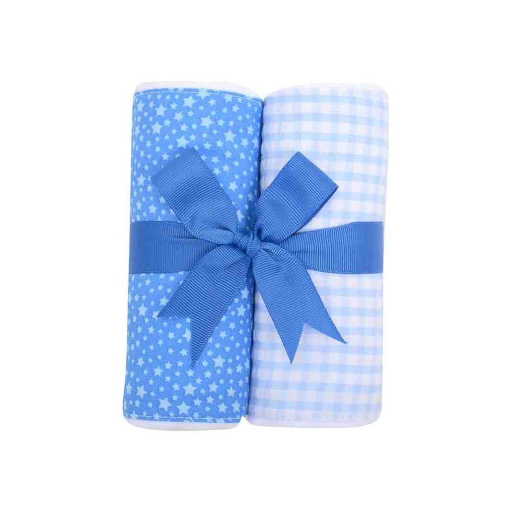 Blue Plane Set of 2 Fabric Burps
