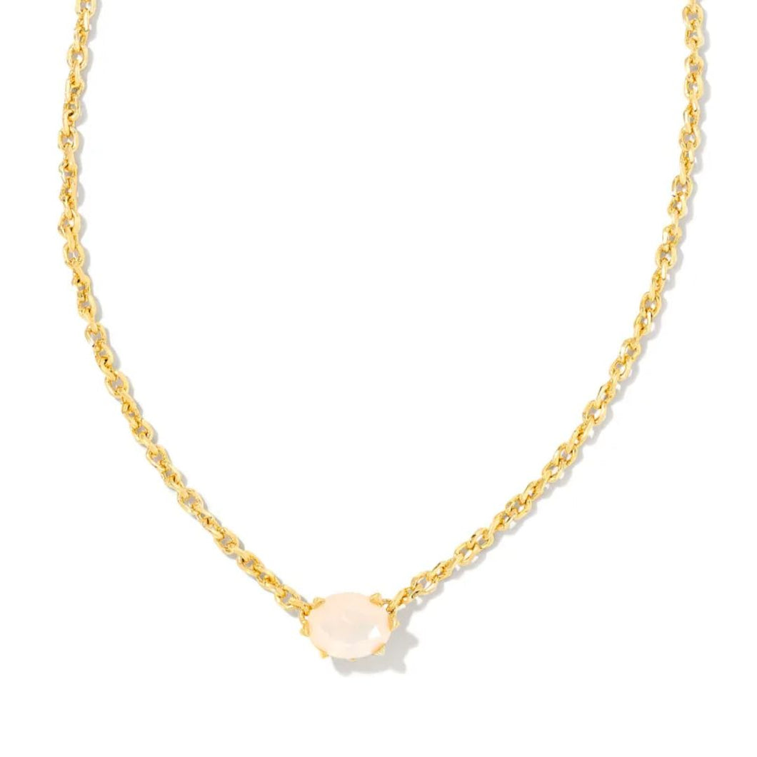 Cailin Gold Champagne Opal Crystal Necklace