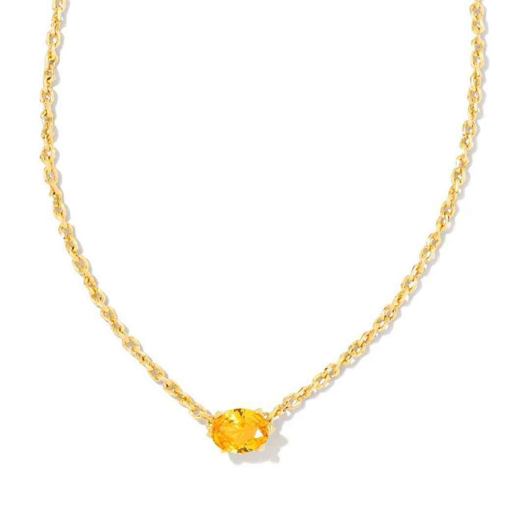 Cailin Gold Golden Yellow Crystal Necklace