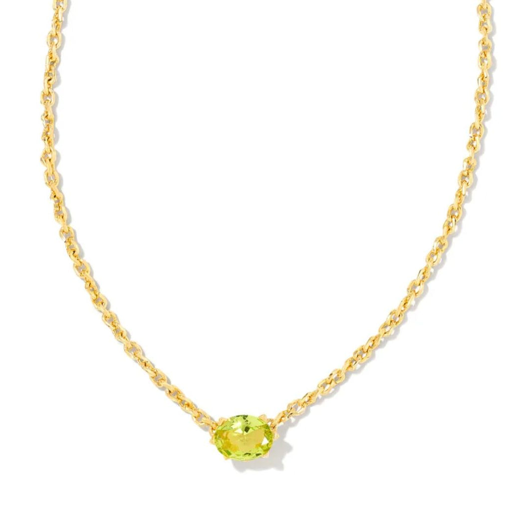 Cailin Gold Peridot Crystal Necklace