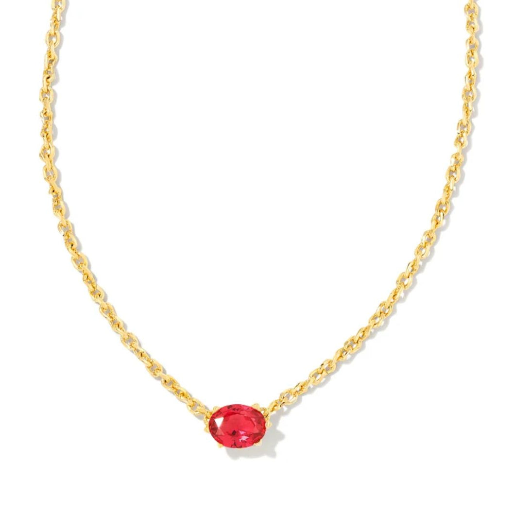 Cailin Gold Red Crystal Necklace