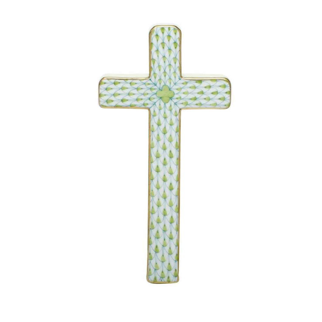 Lime Fishnet Cross