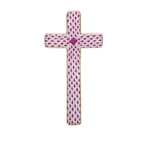 Raspberry Fishnet Cross