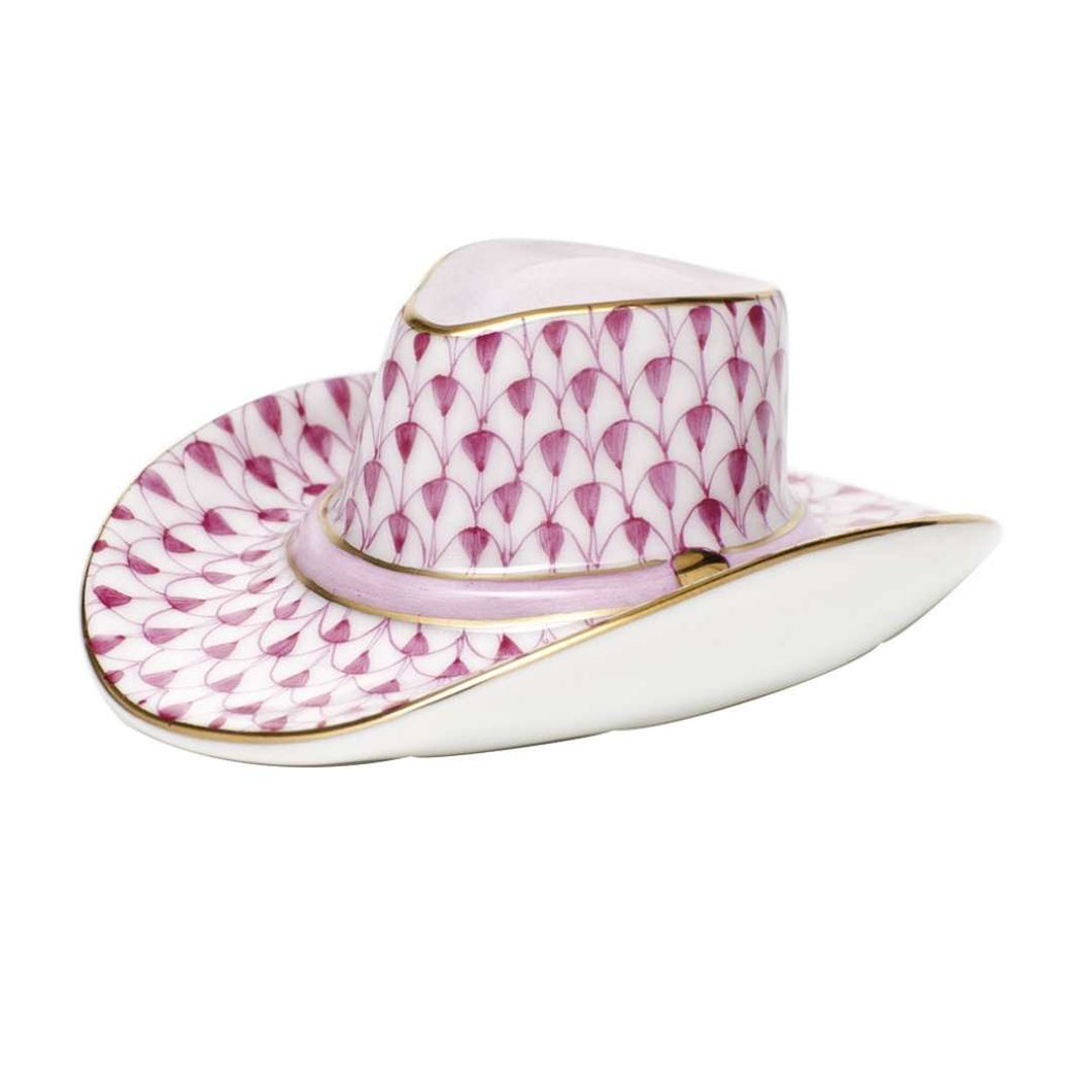 Raspberry Herend Cowboy Hat