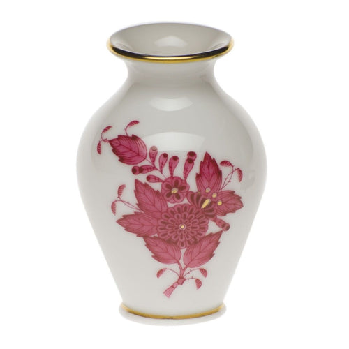 Raspberry Small Herend Bud Vase with Lip 