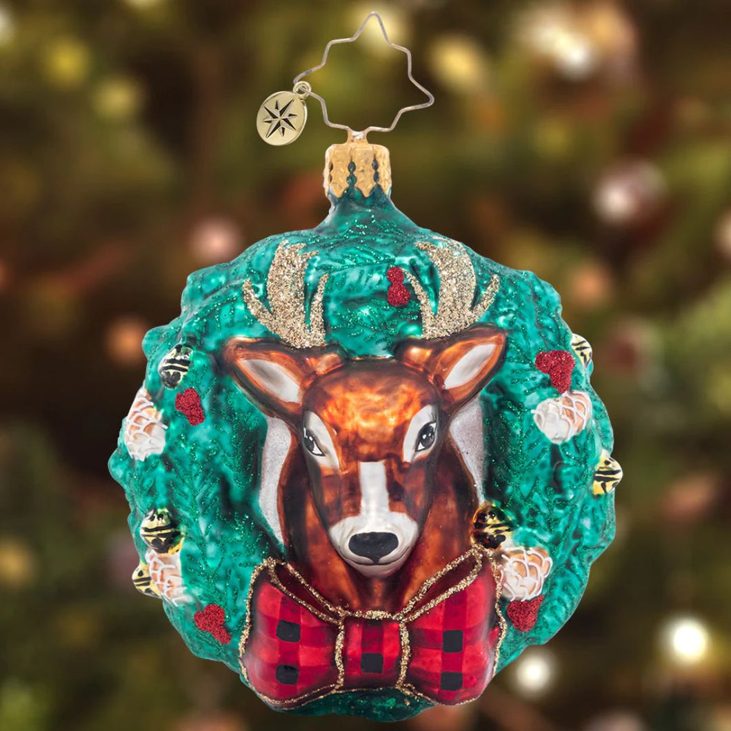 Rustic Reindeer Wreath Gem