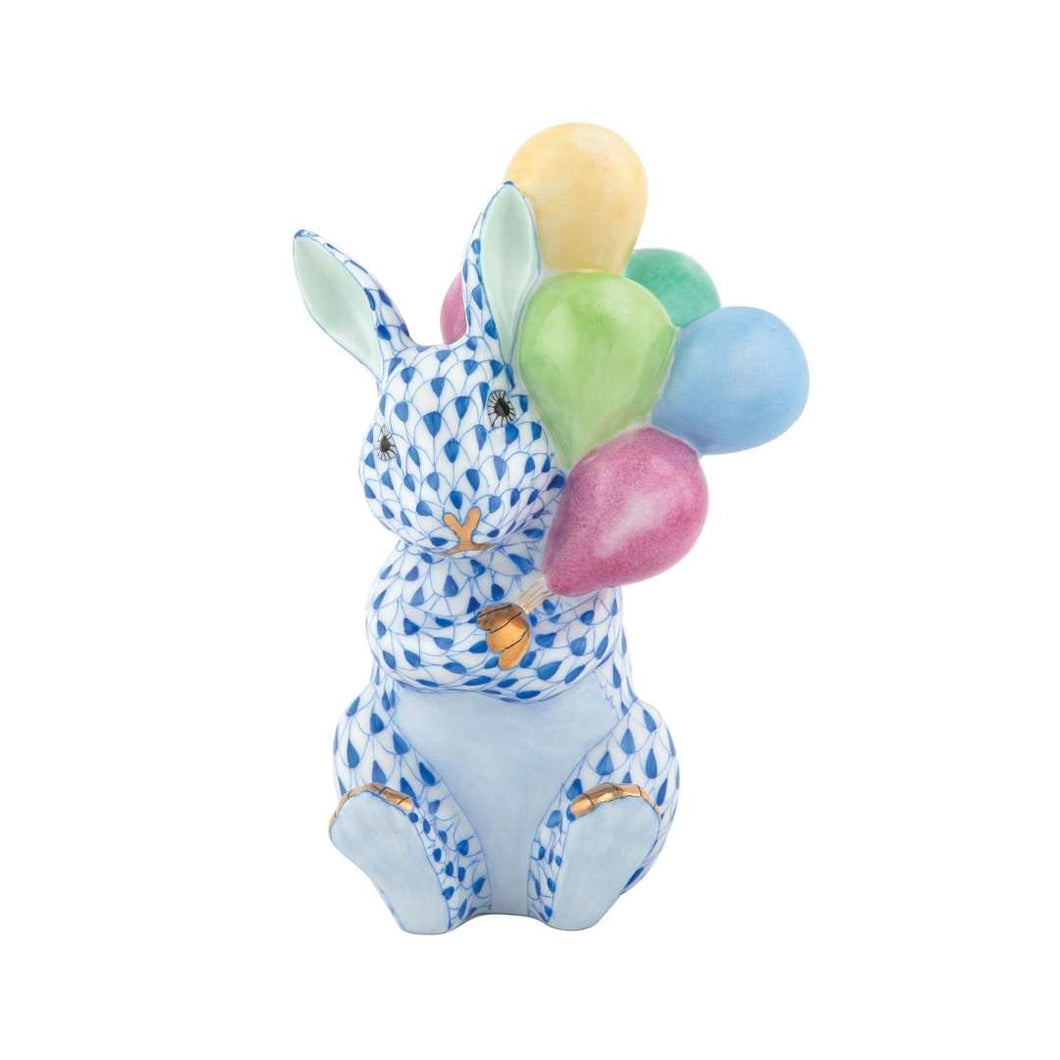 Sapphire Herend Balloon Bunny