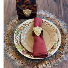 Load image into Gallery viewer, Shield with Deer Antlers Napkin Rings S/4
