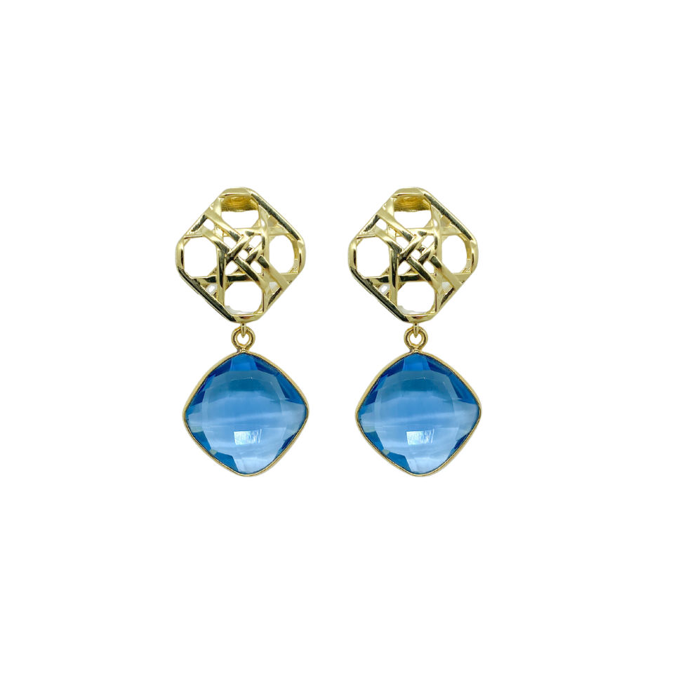 Avignon Blue Quartz Earrings